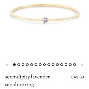 bluboho Serendipity lavender sapphire ring